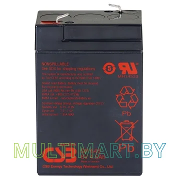 Аккумулятор для ИБП CSB Battery GP645 (6В/4.5 А·ч)